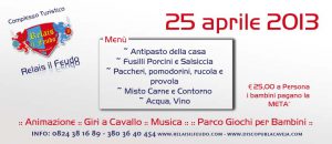 25 aprile pranzo benevento